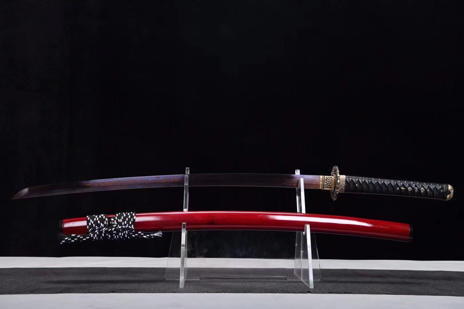 R18 -handmade tortoise pattern steel samurai sword
